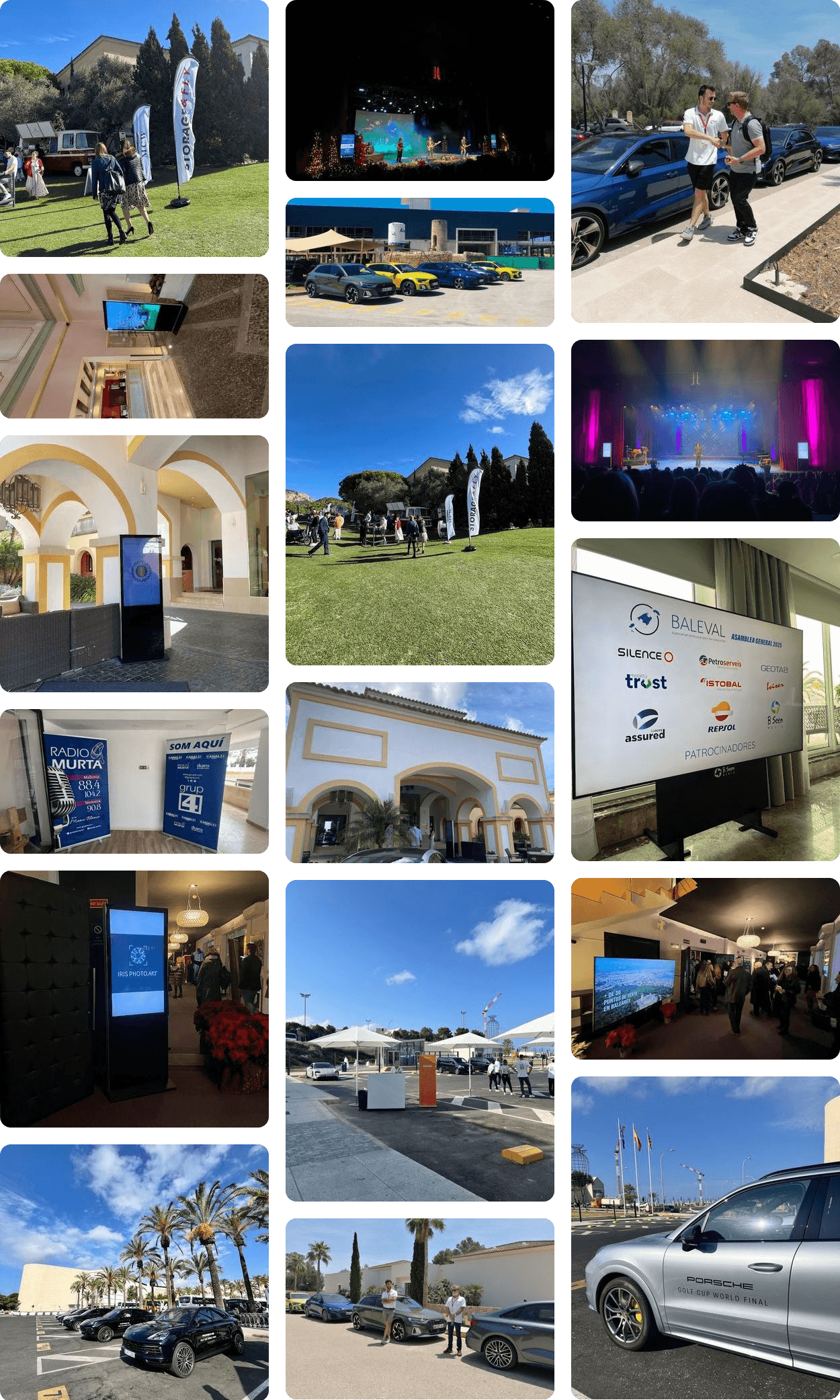 Stand publicitario en un evento gestionado por B Seen Media